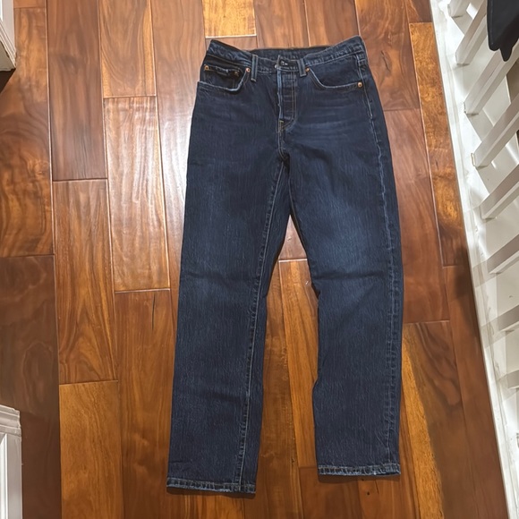 Levi's Dark Wash Button-Fly Jeans - Picture 5 of 9